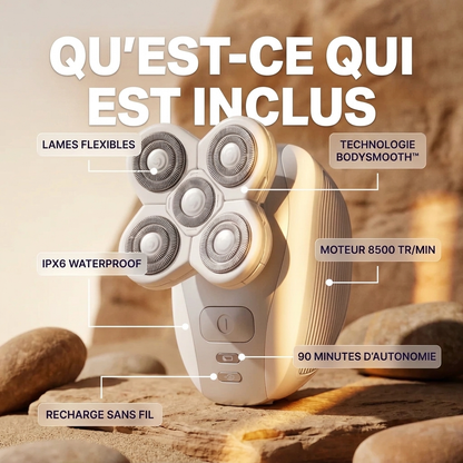 Vellaro® — jambes, maillot, corps. Un seul rasoir
